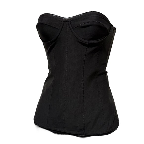 NWT Zara Black Bustier Underwire Boning Sweetheart Whimsigoth Womens size Small - Picture 2 of 14